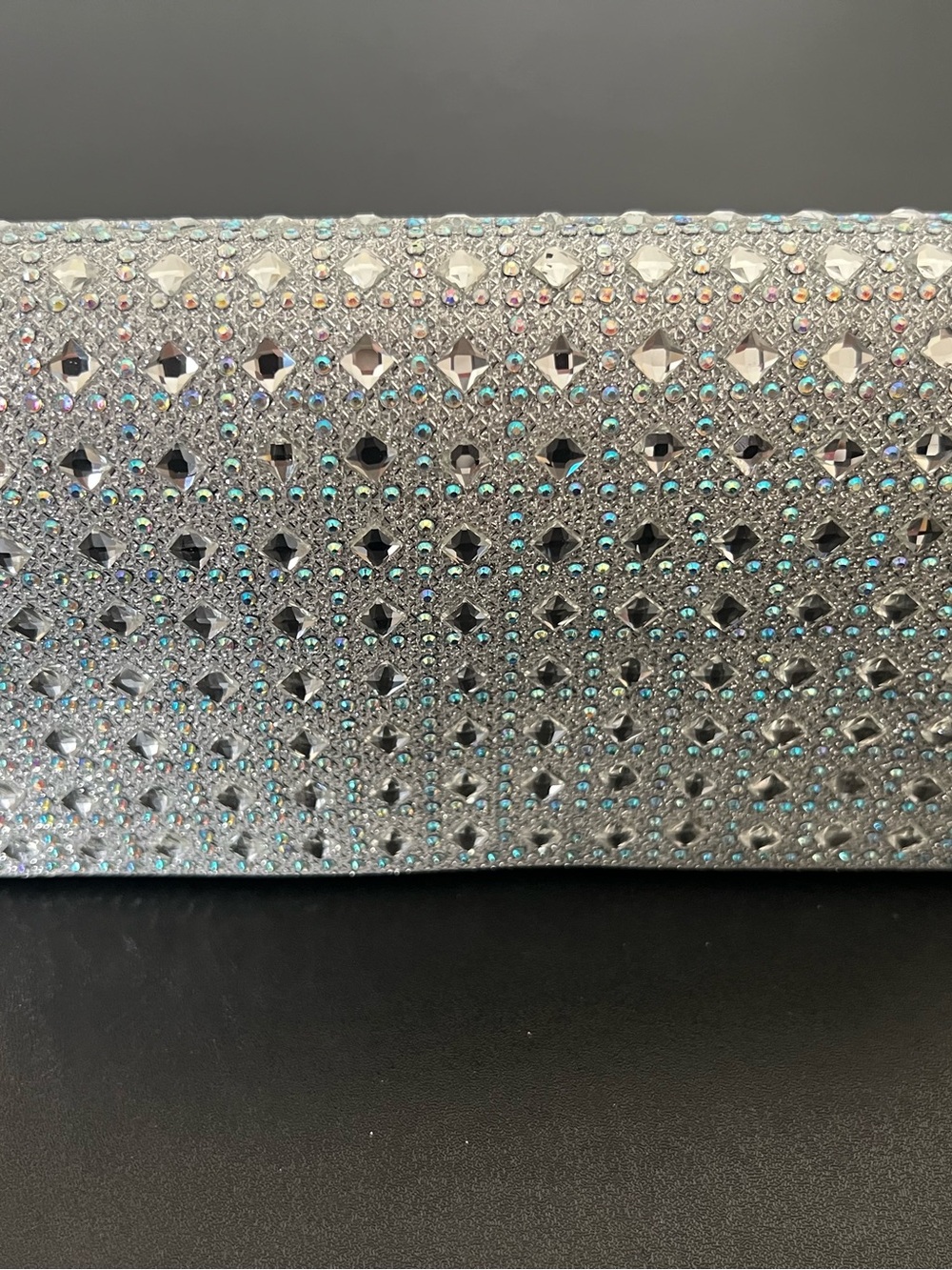 Silver Crystal Rhinestone Clutch with free gift